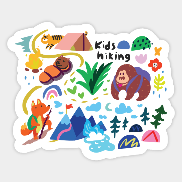 Kids Hiking Sticker by PenguinHouse